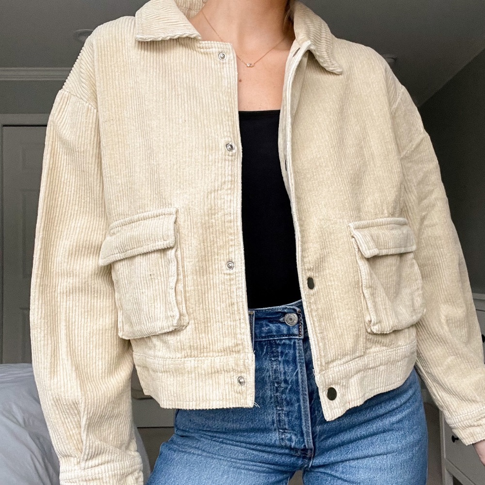 Princess Polly Tan Corduroy Jacket - Worn Once!